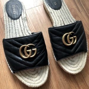 Gucci Pilar flatform leather sandals